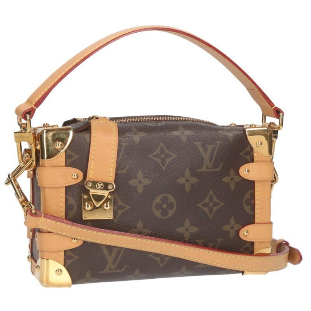 Louis Vuitton Side Trunk Monogram Shoulder Bag Brown Tone
